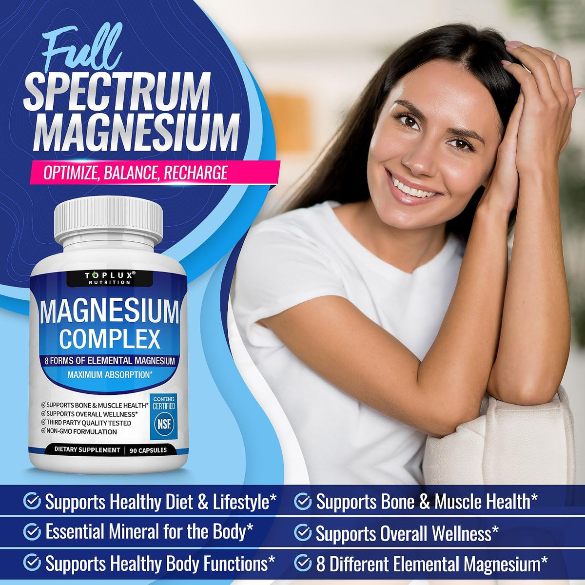 Toplux Magnesium Complex - Back Label